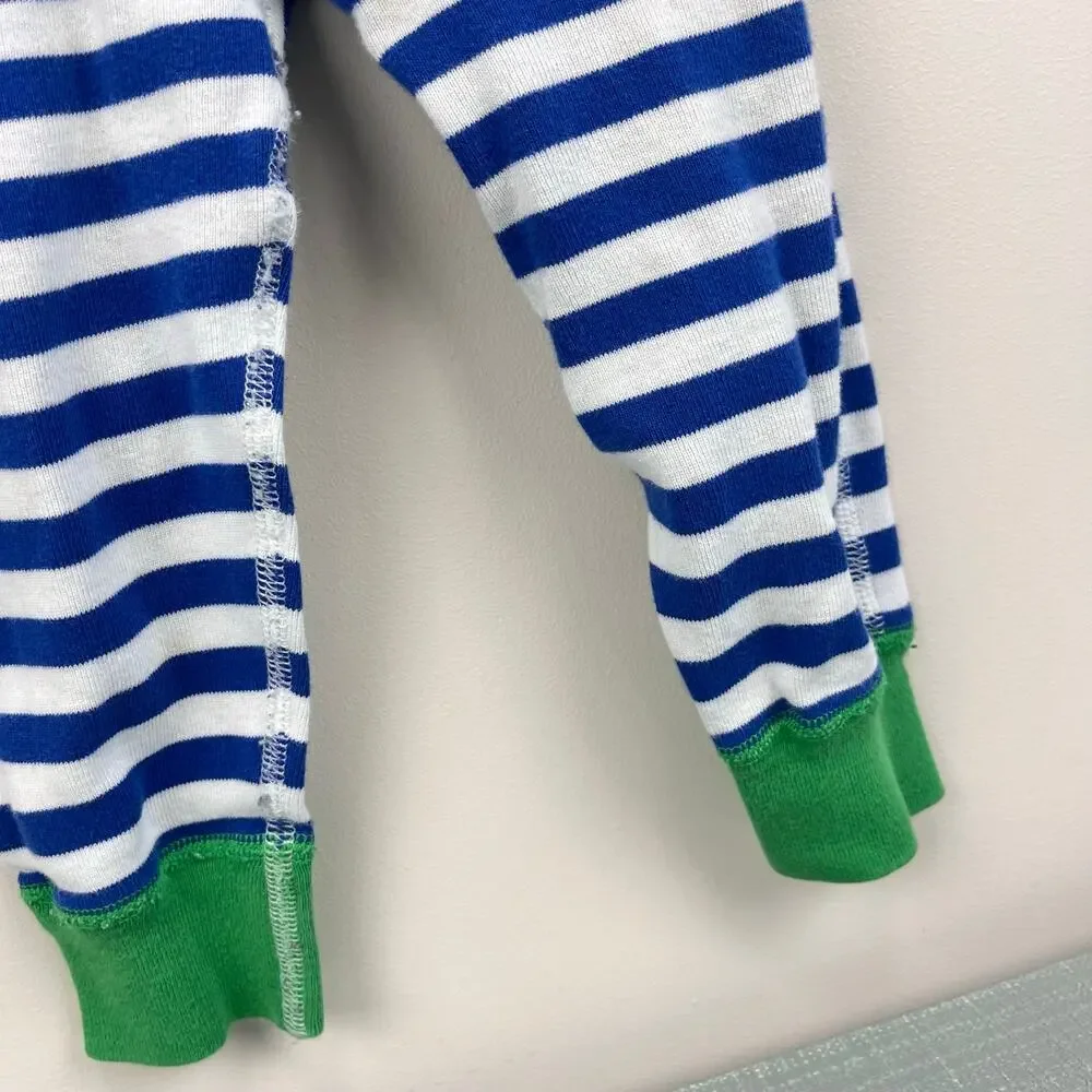 Hanna Andersson Blue Striped Pajamas 80 cm 18-24 Months